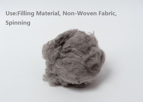 Grey Polyester Raw Material Dyed superior reciclou a fibra de grampo de poliéster ISO9001