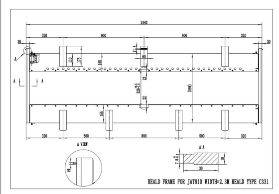 PEÇAS DE REPOSIÇÃO PARA JAT810 Heald Frame J2750-25260-00 J2650-25240-0A
