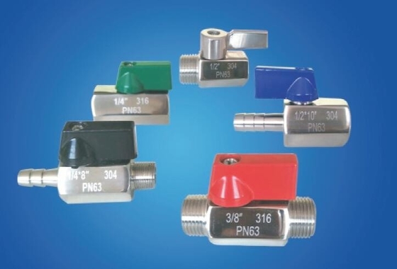 Série de miniválvulas esféricas de aço inoxidável para a indústria de fluidos