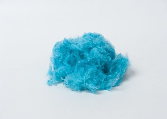 o poliéster azul da matéria prima do poliéster de 45mm reciclou a fibra de grampo 1.2D a 20D