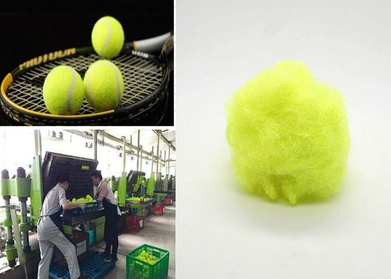 verde brilhante da fibra de grampo de poliéster do triângulo de 9d X 64mm para o pano da bola de tênis