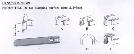 projétil das peças sobresselentes do tear de 2.2x3 2.2x4 Sulzer com corpo e prendedor completo